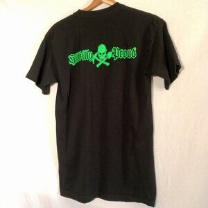 Hillbilly Proud T Shirt Medium Black Neon Green Skull Coal Miner Redneck READ